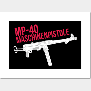 German MP-40 submachine gun Posters and Art